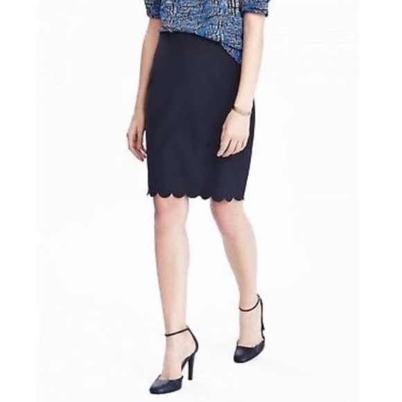 Banana Republic Scallop Hem Midi Skirt - Picture 1 of 4